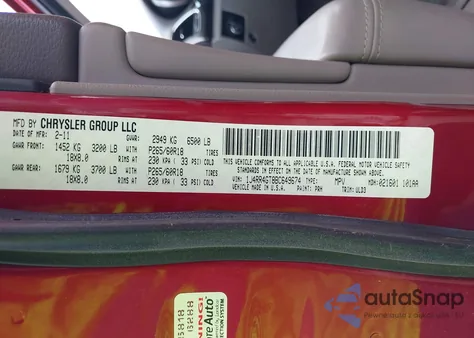 2011 Jeep Grand Cherokee Laredo z USA, uszkodzony, nr VIN 1J4RR4GT8BC649674